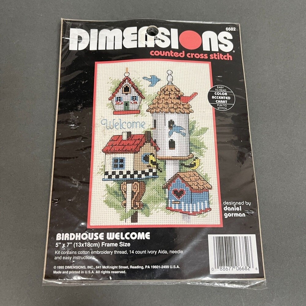 Dimensions Counted Cross Stitch Daniel Gorman Birdhouse Welcome 6682 5 x 7